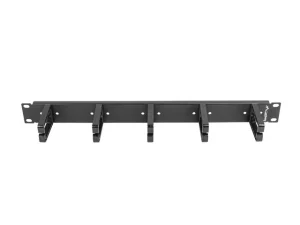 LANBERG 19" PANEL PRO SPRÁVU KABELŮ S 5 PLASTOVÝMI DRŽÁKY 1U TYP B ČERNÝ - obrázek 2