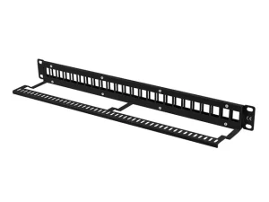LANBERG PATCH PANEL BLANK 24 PORTŮ 1U PRO MODULY KEYSTONE ČERNÝ - obrázek 2