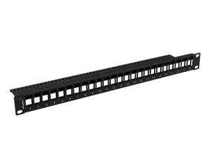 LANBERG PATCH PANEL BLANK 24 PORTŮ 1U PRO MODULY KEYSTONE ČERNÝ - obrázek 3