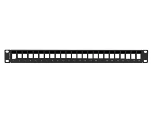LANBERG PATCH PANEL BLANK 24 PORTŮ 1U PRO MODULY KEYSTONE ČERNÝ - obrázek 4