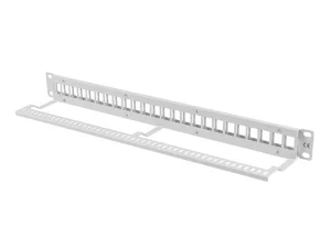 LANBERG PATCH PANEL BLANK 24 PORTŮ 1U PRO MODULY KEYSTONE ŠEDÝ - obrázek 2