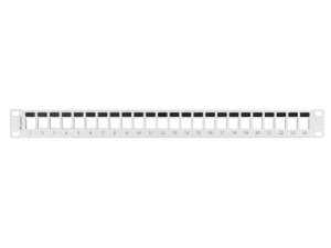 LANBERG PATCH PANEL BLANK 24 PORTŮ 1U PRO MODULY KEYSTONE ŠEDÝ - obrázek 4