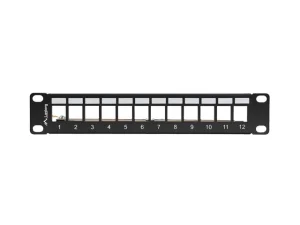 LANBERG PATCH PANEL 12 PORTŮ 1U 19" FTP PRO MODULY KEYSTONE ČERNÝ V2 - obrázek 3
