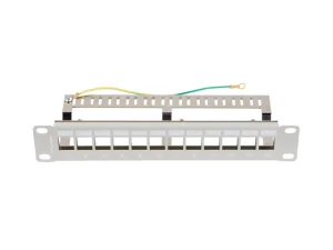 LANBERG PATCH PANEL 12 PORTŮ 1U 10" FTP PRO MODULY KEYSTONE ŠEDÝ V2 - obrázek 3
