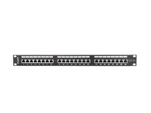LANBERG PATCH PANEL 24 PORTŮ 1U 19" CAT.5E FTP STÍNĚNÝ ČERNÝ - obrázek 5