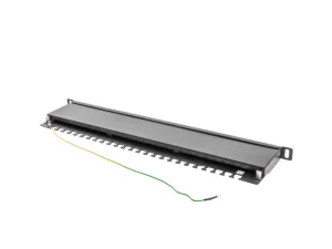 LANBERG PATCH PANEL 24 PORTŮ 0,5U 19" CAT.6 FTP STÍNĚNÝ ČERNÝ - obrázek 3