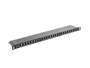 LANBERG PATCH PANEL 24 PORTŮ 0,5U 19" CAT.6 FTP STÍNĚNÝ ČERNÝ - obrázek 6