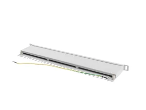 LANBERG PATCH PANEL 24 PORTŮ 0,5U 19" CAT.6 FTP STÍNĚNÝ ŠEDÝ - obrázek 2