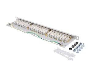 LANBERG PATCH PANEL 24 PORTŮ 0,5U 19" CAT.6 FTP STÍNĚNÝ ŠEDÝ - obrázek 6