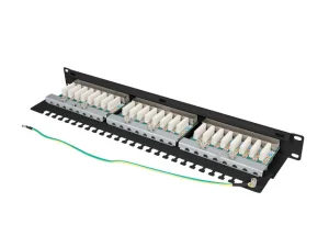 LANBERG PATCH PANEL 24 PORTŮ 1U 19" CAT.6 FTP STÍNĚNÝ ČERNÝ - obrázek 3