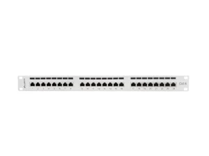 LANBERG PATCH PANEL 24 PORTŮ 1U 19" CAT.6 FTP STÍNĚNÝ ŠEDÝ - obrázek 2