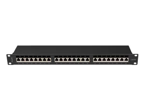 LANBERG PATCH PANEL 24 PORTŮ 1U 19" CAT.6A FTP STÍNĚNÝ ČERNÝ - obrázek 4