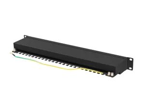 LANBERG PATCH PANEL 24 PORTŮ 1U 19" CAT.6A FTP STÍNĚNÝ ČERNÝ - obrázek 5