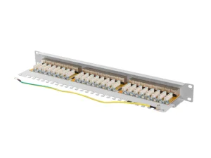 LANBERG PATCH PANEL 24 PORTŮ 1U 19" CAT.6A FTP STÍNĚNÝ ŠEDÝ - obrázek 2