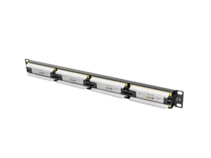 LANBERG PATCH PANEL 24 PORTŮ 1U 19" CAT.5E UTP ČERNÝ - obrázek 4