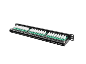 LANBERG PATCH PANEL 48 PORTŮ 1U 19" CAT.5E UTP ČERNÝ - obrázek 5