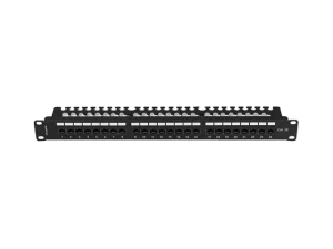 LANBERG PATCH PANEL 24 PORTŮ 1U 19" CAT.5E UTP S POLICÍ ČERNÝ - obrázek 3