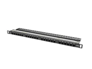LANBERG PATCH PANEL 24 PORTŮ 0,5U 19" CAT.6 UTP ČERNÝ LANBERG - obrázek 3