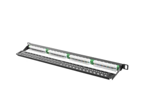 LANBERG PATCH PANEL 24 PORTŮ 0,5U 19" CAT.6 UTP ČERNÝ LANBERG - obrázek 4