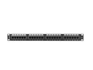 LANBERG PATCH PANEL 24 PORTŮ 1U 19" CAT.6 UTP ČERNÝ - obrázek 2