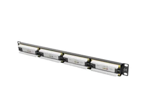 LANBERG PATCH PANEL 24 PORTŮ 1U 19" CAT.6 UTP ČERNÝ