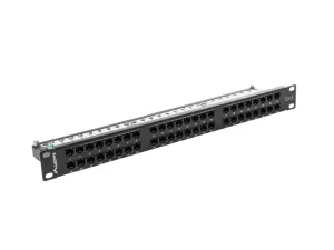 LANBERG PATCH PANEL 48 PORTŮ 1U 19" CAT.6 UTP ČERNÝ - obrázek 3