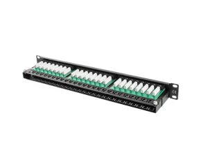 LANBERG PATCH PANEL 48 PORTŮ 1U 19" CAT.6 UTP ČERNÝ - obrázek 5