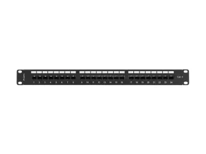 LANBERG PATCH PANEL 24 PORTŮ 1U 19" CAT.6 UTP S POLICÍ ČERNÝ - obrázek 3