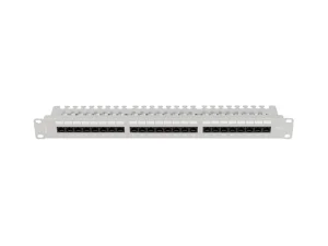 LANBERG PATCH PANEL 24 PORTŮ 1U 19" CAT.6 UTP S POLICÍ ŠEDÝ - obrázek 3