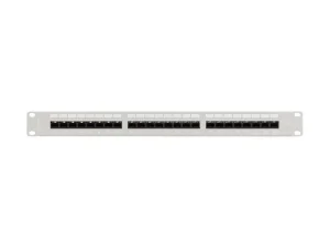 LANBERG PATCH PANEL 24 PORTŮ 1U 19" CAT.6 UTP S POLICÍ ŠEDÝ - obrázek 4
