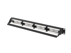 LANBERG PATCH PANEL 24 PORTŮ 1U 19" CAT.6A UTP ČERNÝ - obrázek 2