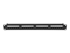 LANBERG PATCH PANEL 24 PORTŮ 1U 19" CAT.6A UTP ČERNÝ - obrázek 3
