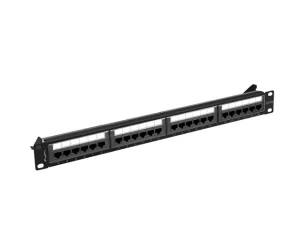 LANBERG PATCH PANEL 24 PORTŮ 1U 19" CAT.6A UTP ČERNÝ - obrázek 5