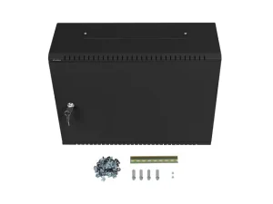 LANBERG 19" RACKOVÁ SKŘÍŇ PRO MONTÁŽ NA STĚNU 4U+3U/540X200 NÍZKOPROFILOVÁ ČERNÁ (SMONTOVANÁ) - obrázek 2