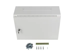 LANBERG 19" RACKOVÁ SKŘÍŇ PRO MONTÁŽ NA STĚNU 4U+3U/540X200 NÍZKOPROFILOVÁ ŠEDÁ (SMONTOVANÁ) - obrázek 15