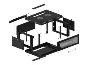 LANBERG RACKOVÁ SKŘÍŇ 19" NÁSTĚNNÁ 4U/600X450 S PERFOROVANÝMI DVEŘMI ČERNÁ (PLOCHÉ BALENÍ) - obrázek 3