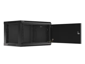 LANBERG RACKOVÁ SKŘÍŇ 19" PRO MONTÁŽ NA STĚNU 6U/600X450 PRO VLASTNÍ MONTÁŽ S KOVOVÝMI DVEŘMI ČERNÁ - obrázek 6