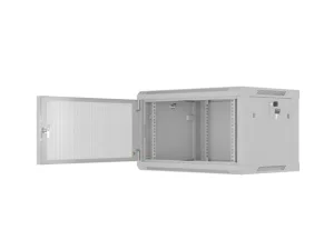 NÁSTĚNNÁ INSTALAČNÍ SKŘÍŇ 19" 6U 600X450 ŠEDÉ PERFOROVANÉ DVEŘE -  PLOCHÉ BALENÍ - obrázek 9