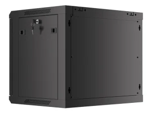 LANBERG 19" RACKOVÁ SKŘÍŇ PRO MONTÁŽ NA STĚNU 9U/600X450 PRO VLASTNÍ MONTÁŽ S KOVOVÝMI DVEŘMI ČERNÁ - obrázek 4