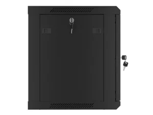 LANBERG 19" RACKOVÁ SKŘÍŇ PRO MONTÁŽ NA STĚNU 9U/600X450 PRO VLASTNÍ MONTÁŽ S KOVOVÝMI DVEŘMI ČERNÁ - obrázek 6