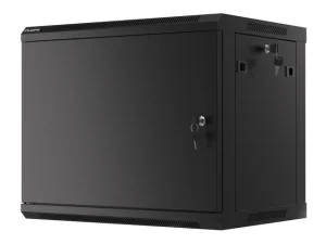 LANBERG 19" RACKOVÁ SKŘÍŇ PRO MONTÁŽ NA STĚNU 9U/600X450 PRO VLASTNÍ MONTÁŽ S KOVOVÝMI DVEŘMI ČERNÁ - obrázek 9