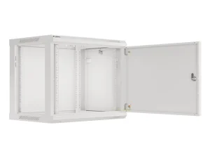 LANBERG RACKOVÁ SKŘÍŇ 19" PRO MONTÁŽ NA STĚNU 9U/600X450 PRO VLASTNÍ MONTÁŽ S KOVOVÝMI DVEŘMI ŠEDÁ - obrázek 2