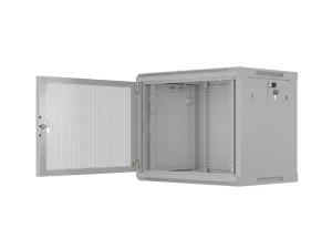 NÁSTĚNNÁ INSTALAČNÍ SKŘÍŇ 19" 9U 600X450 ŠEDÉ PERFOROVANÉ DVEŘE - PLOCHÉ BALENÍ - obrázek 13