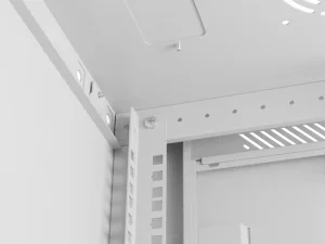 NÁSTĚNNÁ INSTALAČNÍ SKŘÍŇ 19" 9U 600X450 ŠEDÉ PERFOROVANÉ DVEŘE - PLOCHÉ BALENÍ - obrázek 10