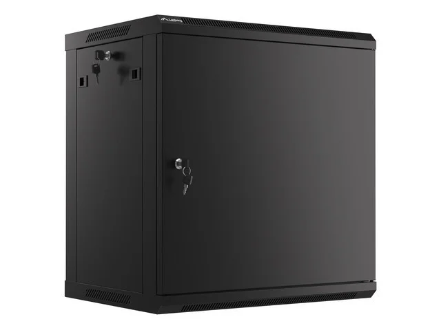 LANBERG RACKOVÁ SKŘÍŇ 19" NÁSTĚNNÁ 12U/600X450 PRO VLASTNÍ MONTÁŽ S KOVOVÝMI DVEŘMI ČERNÁ