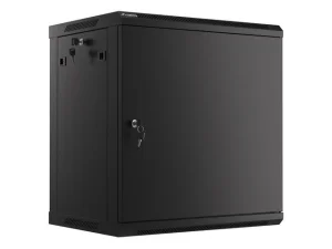 LANBERG RACKOVÁ SKŘÍŇ 19" NÁSTĚNNÁ 12U/600X450 PRO VLASTNÍ MONTÁŽ S KOVOVÝMI DVEŘMI ČERNÁ