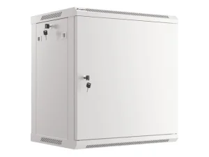 LANBERG RACKOVÁ SKŘÍŇ 19" NÁSTĚNNÁ 12U/600X450 PRO VLASTNÍ MONTÁŽ S KOVOVÝMI DVEŘMI ŠEDÁ
