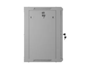 NÁSTĚNNÁ INSTALAČNÍ SKŘÍŇ 19" 12U 600X450 ŠEDÉ PERFOROVANÉ DVEŘE - PLOCHÉ BALENÍ - obrázek 3