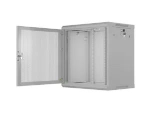 NÁSTĚNNÁ INSTALAČNÍ SKŘÍŇ 19" 12U 600X450 ŠEDÉ PERFOROVANÉ DVEŘE - PLOCHÉ BALENÍ - obrázek 6