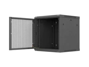 LANBERG NÁSTĚNNÁ INSTALAČNÍ SKŘÍŇ 19" 12U 600X600 ČERNÉ PERFOROVANÉ DVEŘE (PLOCHÉ BALENÍ) - obrázek 11
